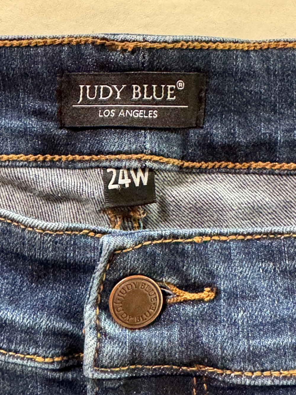 Judy Blue Boyfriend Fit Jeans Patched Rips High Rise JB8284MD Women’s Plus (24W) - Picture 12 of 17